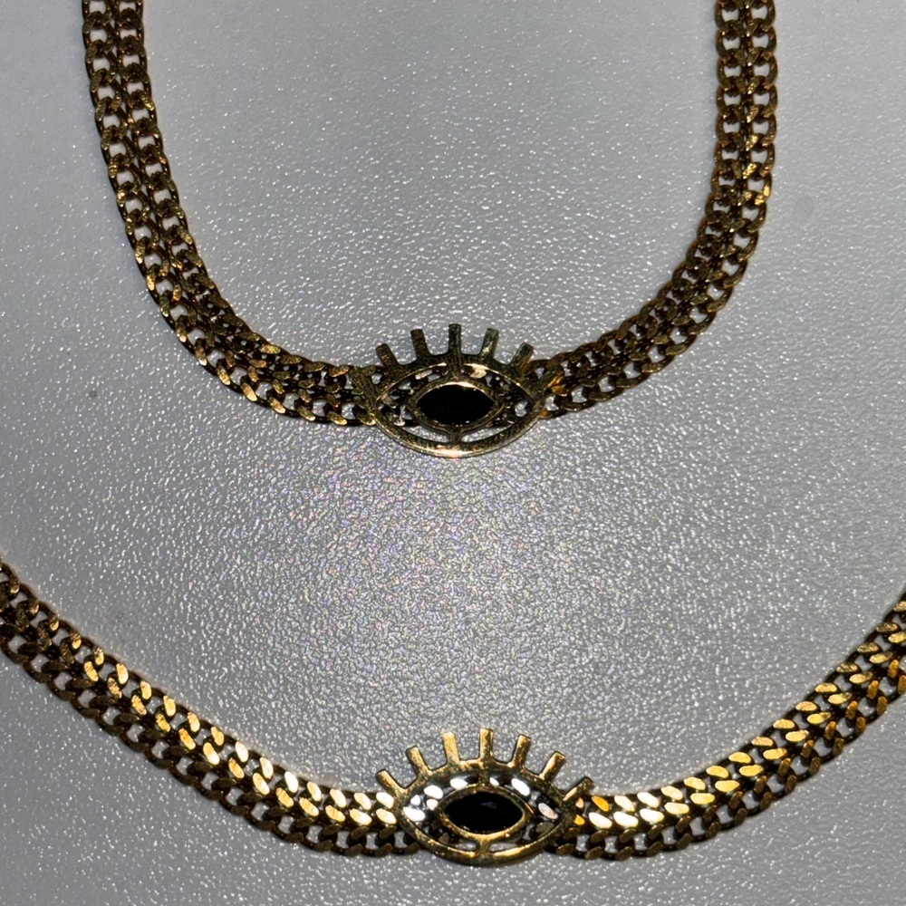 Gold Eye Pendant Necklace